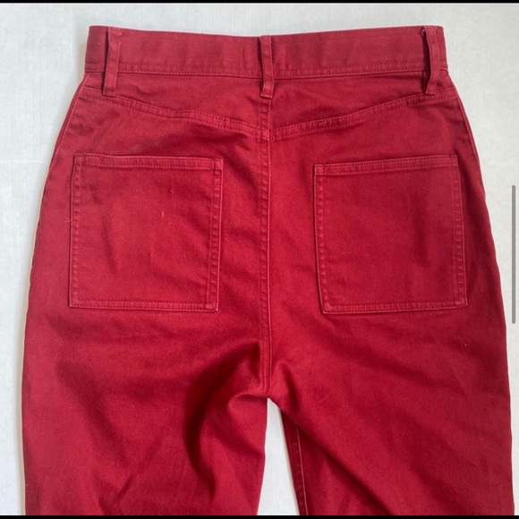 Aritzia Wilfred Free 6 Red Cropped Ankle Jeans 6 - Picture 3 of 9